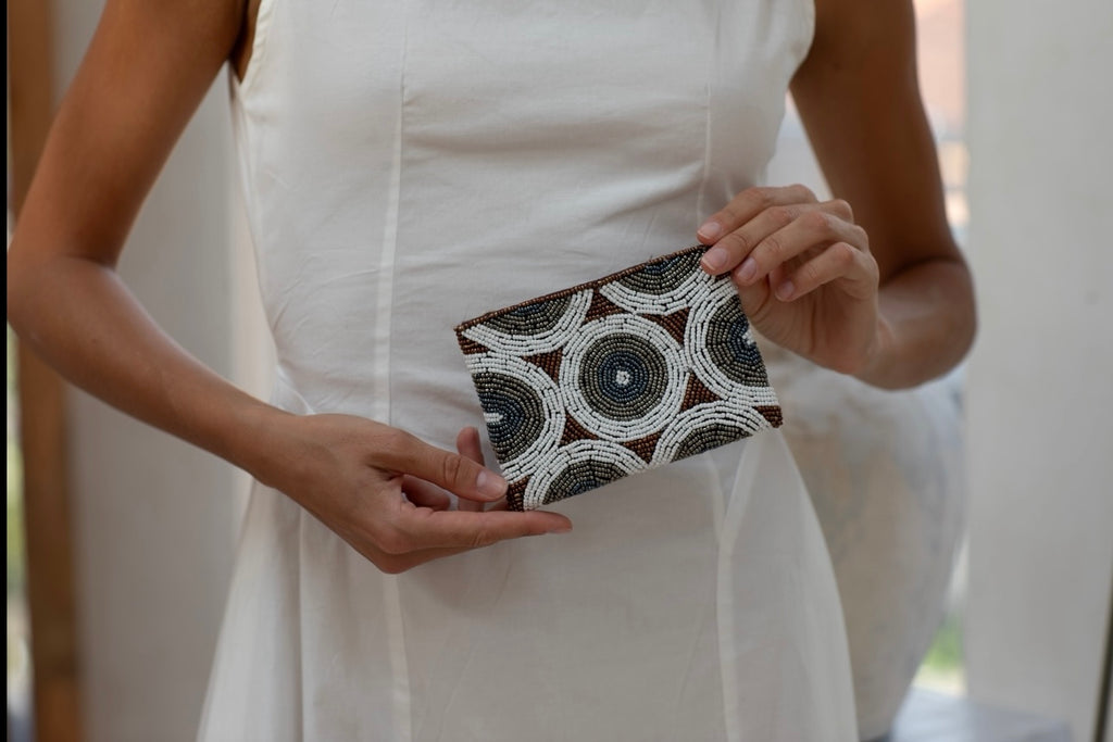 Ayla beaded coin purse-Pash + Evolve-*Glass beads *Fully lined inside *Coin purse *14x9.5 cm-Pash + Evolve