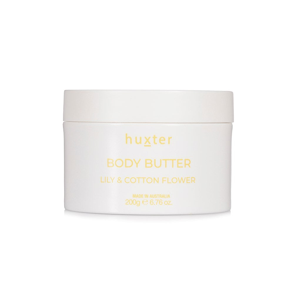 Body Butter 200g - Lily & Cotton Flower-Huxter-Body butter 200g boxed Fragrance - Lily & Cotton Flower-Pash + Evolve