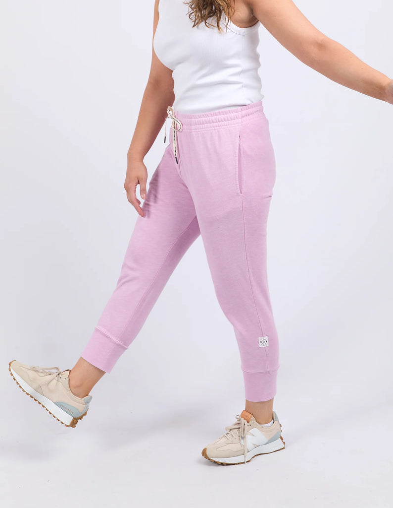 Brunch Pant - Dusk Pink-Elm-Made from 100% cotton slub jersey, Elm’s best-selling Brunch pant provides a relaxed roomy fit that is versatility plus! With a comfy fit elastic waistband paired with an adjustable tie, these cropped length pants feature large cuff detail and will be your go-to straight out of the box! Best selling style Relaxed cropped length fit Elastic waistband with adjustable tie 100% Cotton slub jersey Model is wearing a size 10-Pash + Evolve