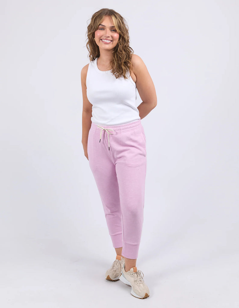 Brunch Pant - Dusk Pink-Elm-Made from 100% cotton slub jersey, Elm’s best-selling Brunch pant provides a relaxed roomy fit that is versatility plus! With a comfy fit elastic waistband paired with an adjustable tie, these cropped length pants feature large cuff detail and will be your go-to straight out of the box! Best selling style Relaxed cropped length fit Elastic waistband with adjustable tie 100% Cotton slub jersey Model is wearing a size 10-Pash + Evolve