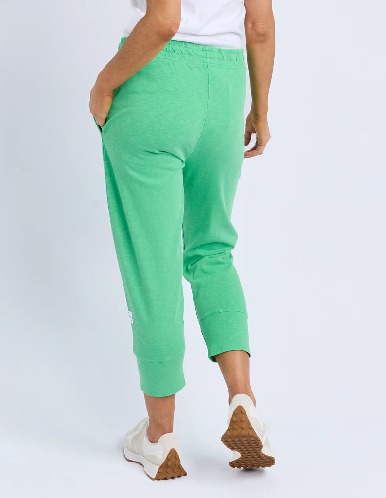 Brunch Pant - Spring Green-Elm-Made from 100% cotton slub jersey, Elm’s best-selling Brunch pant provides a relaxed roomy fit that is versatility plus! With a comfy fit elastic waistband paired with an adjustable tie, these cropped length pants feature large cuff detail and will be your go-to straight out of the box! Best selling style Relaxed cropped length fit Elastic waistband with adjustable tie 100% Cotton slub jersey Model is wearing a size 10-Pash + Evolve