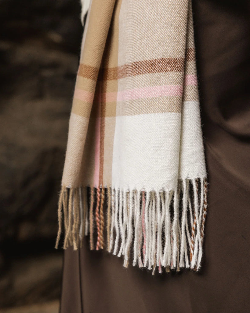 Chester Scarf - Blush-Louenhide-The Chester Blush Scarf is a cosy winter scarf for women, crafted to add both warmth and style to your seasonal wardrobe. Her soft, inviting texture feels comfortable against the skin, while the lightweight construction makes her ideal for layering. Perfect for daily wear, weekend escapes, or brisk morning walks, Chester offers an effortless blend of practicality and elegance *100% Polyester *L180 x W67.5cm-Pash + Evolve
