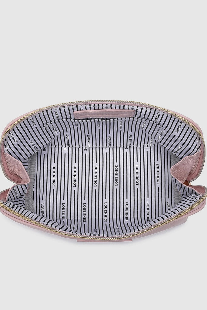 Greta Makeup Bag - Baby Pink-Louenhide-The Louenhide Greta Baby Pink Makeup Bag will take your beauty routine to the next level! As pretty as it is practical, choose your favourite shade and let your personality shine through. Crafted from a lightweight and soft to touch material, this travel makeup pouch is easy to carry and perfect for tossing into your carry-on or beach bag. Featuring a small open compartment that's the right size for your essentials, this women's toiletry bag ensures you find exactly wh
