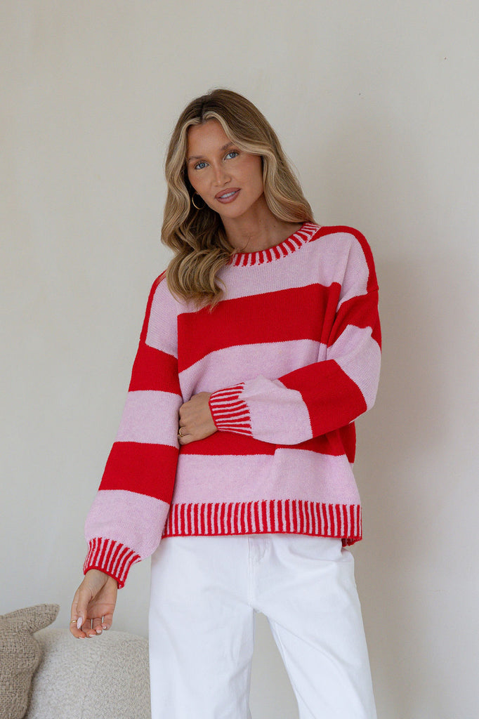 Rose knit - Pink/Red