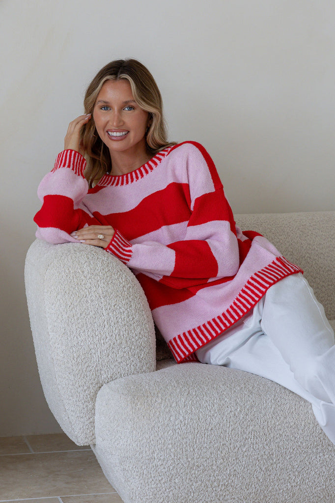 Rose knit - Pink/Red