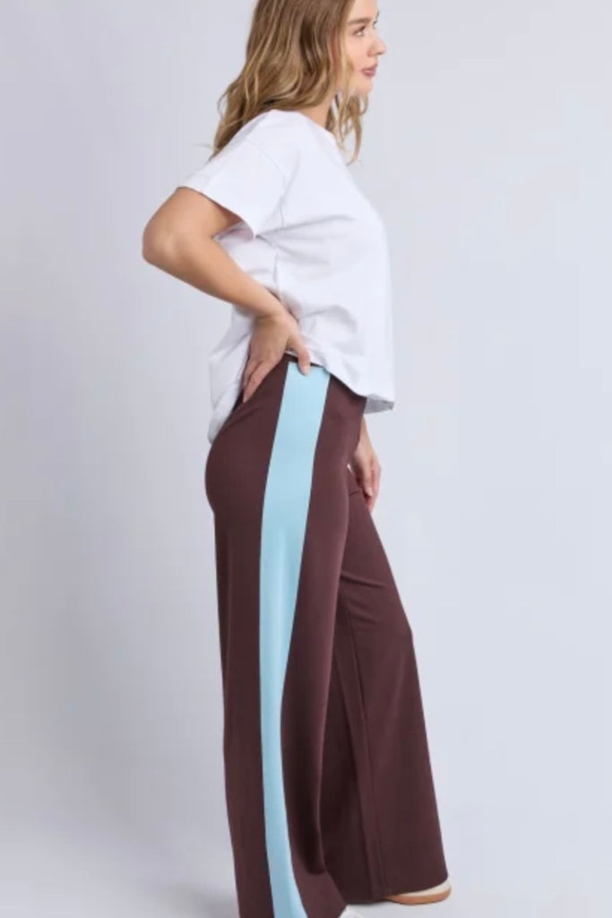 Juno pant - coffee/blue