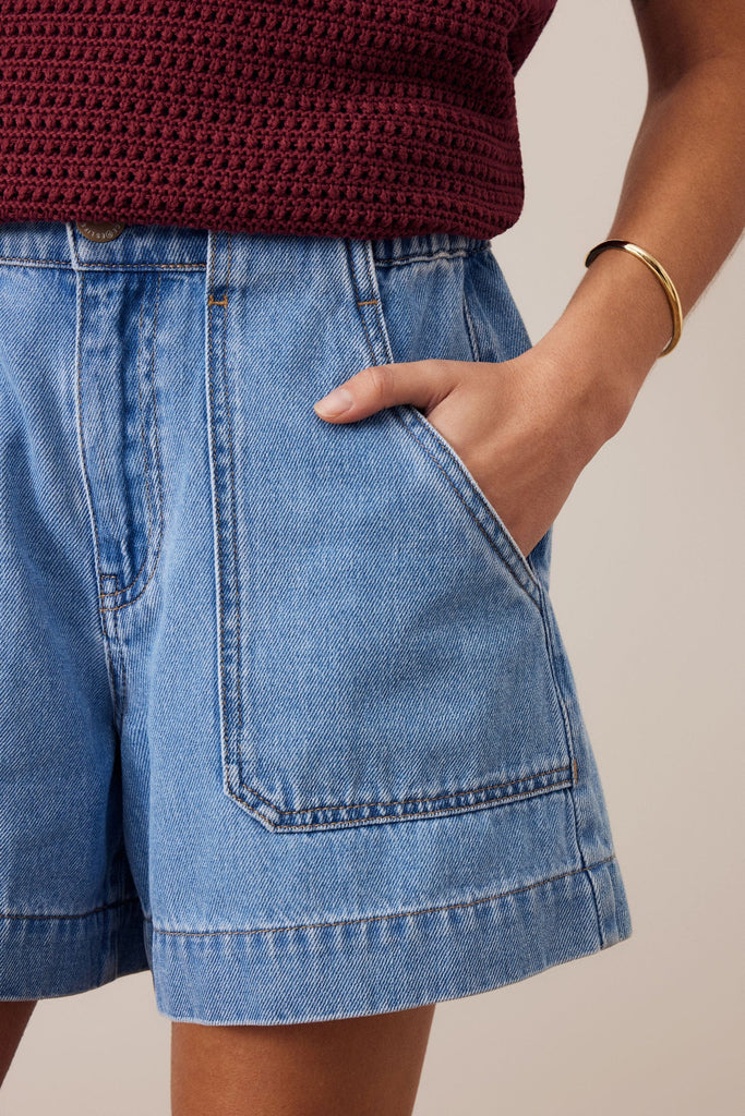Weekender short - vintage blue