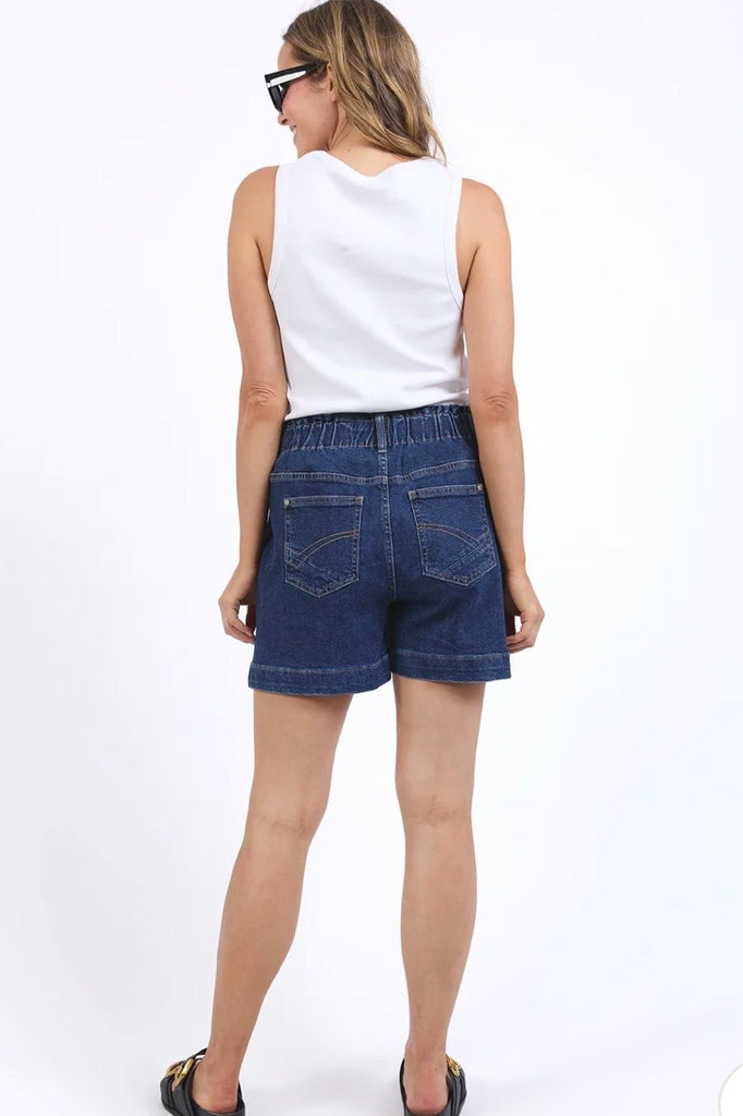 Lennox denim short - dark blue wash