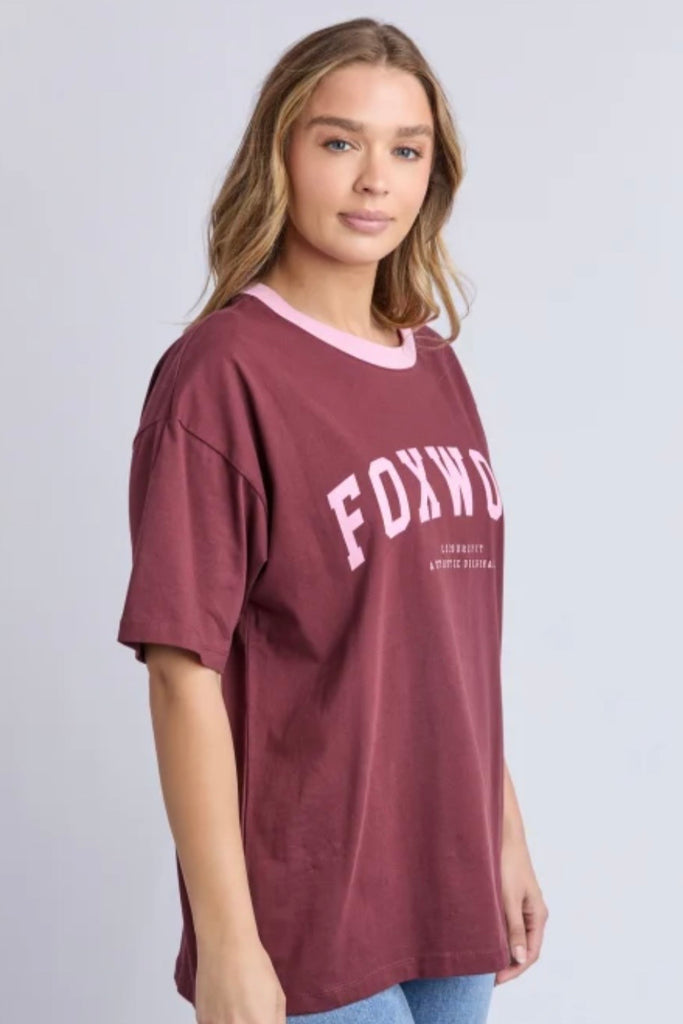 Intention contrast tee - Port-Foxwood-*Relaxed fit *Contrast Foxwood logo *Short sleeve *100% Cotton *Designed in Australia-Pash + Evolve
