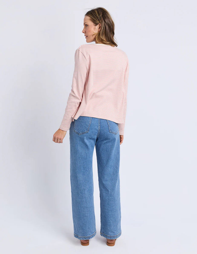 Lorraine Cardi & Cami 2 Piece Set - Rose-Foxwood-Throw on our Lorraine Cardi & Cami set for ultimate comfort. Perfect for easy days or for a casual look! Tank and cardi combo Front placket opening on cardi Yarn dyed stripe 100% Cotton Our model is 176cm and wears Size 10-Pash + Evolve