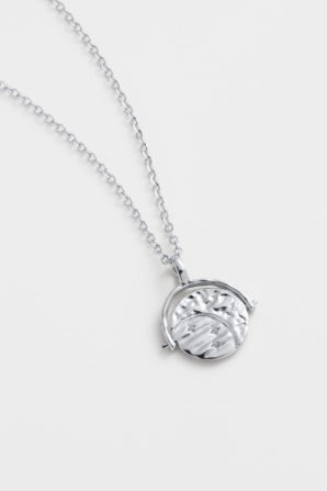 Luna pendant necklace - silver-Zarla-A fine chain finished with a sculpted sun pendant. Light-catching and radiant, it brings a warm, sunlit glow with a subtle celestial edge. Effortless, feminine, and designed to elevate everyday styling. *Rhodium Plated Solid Brass Base *Water proof: Can be worn in the ocean or pool-Pash + Evolve