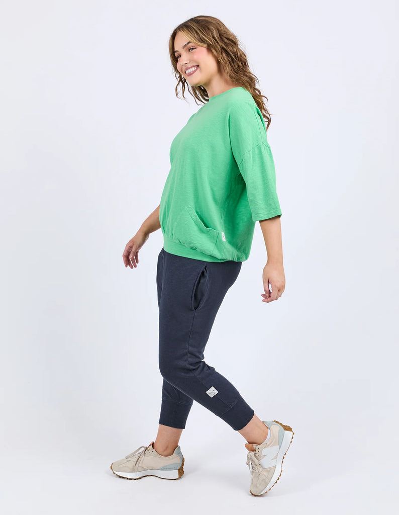 Mazie sweat - Spring green-Elm-The Mazie sweat is the ideal blend of style and versatility. This oversized fit and ¾ length sleeves allow plenty of room for movement, and the gorgeous lightweight cotton fabric make it ideal for layering. Best Selling Style Relaxed fit with 3/4 Length Sleeves Waistband & Pockets 100% Cotton Model is wearing a size 10-Pash + Evolve