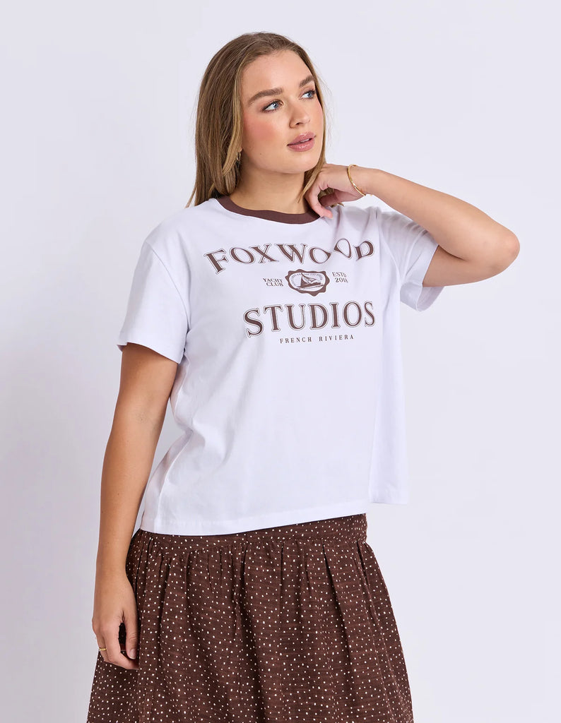 Mirage tee - white-Foxwood-Stay vibrant and fresh in the Mirage Tee! Made from 100% cotton, this tee will keep you comfortable and stylish all day long whilst adding studio design to your wardrobe. Keep it fun with the Mirage Tee. Round Neckline Design Print 100% Cotton-Pash + Evolve
