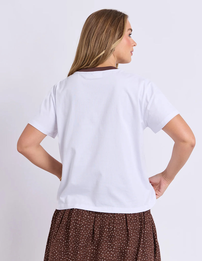 Mirage tee - white-Foxwood-Stay vibrant and fresh in the Mirage Tee! Made from 100% cotton, this tee will keep you comfortable and stylish all day long whilst adding studio design to your wardrobe. Keep it fun with the Mirage Tee. Round Neckline Design Print 100% Cotton-Pash + Evolve