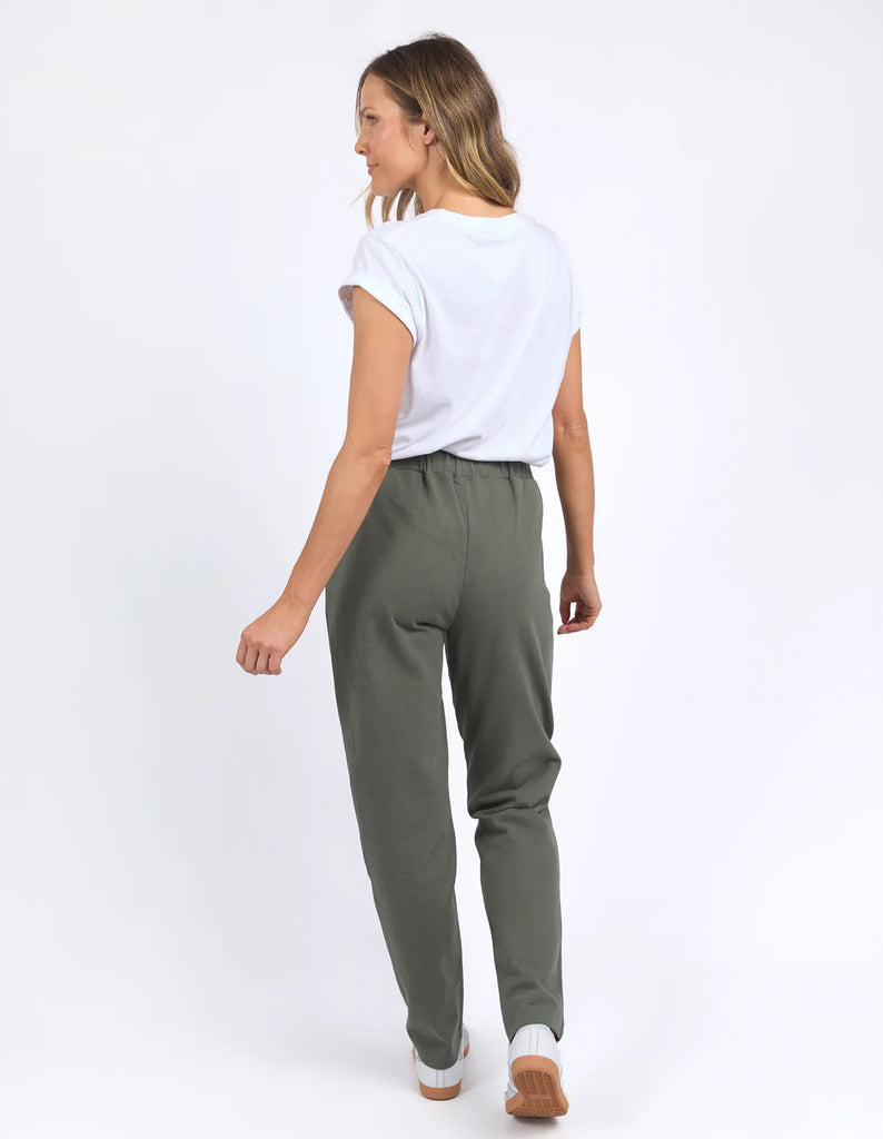 Monday pant - khaki-Foxwood-Who says we don't like Mondays? The Monday Pant is our new favourite go-to pant for ultra-comfort. Featuring an elastic waist and contrast drawcord, these unbrushed and cosy cotton pants are not just for Monday, you'll find yourself wearing them everyday of the week! Elastic waist Contrast drawcord Side pockets 100% Cotton Model is 176cm and wears Size 8-10-Pash + Evolve