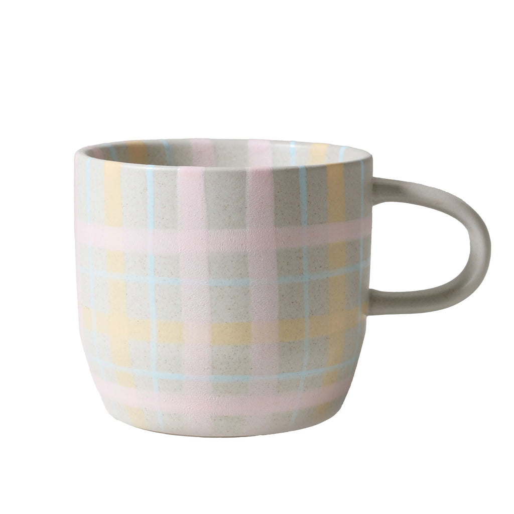 Neon mug - cats pyjamas-Robert gordon-Our much-loved Cat’s Pyjamas mugs return with a fresh twist - now available in new seasonal colourways. Each mug is hand-painted with a playful mix of tartan, stripes, and gingham checks both inside and out. Beautiful designs delicately hand painted inside and out. 350ml Capacity Microwave and Dishwasher safe Made from high fired stoneware-Pash + Evolve