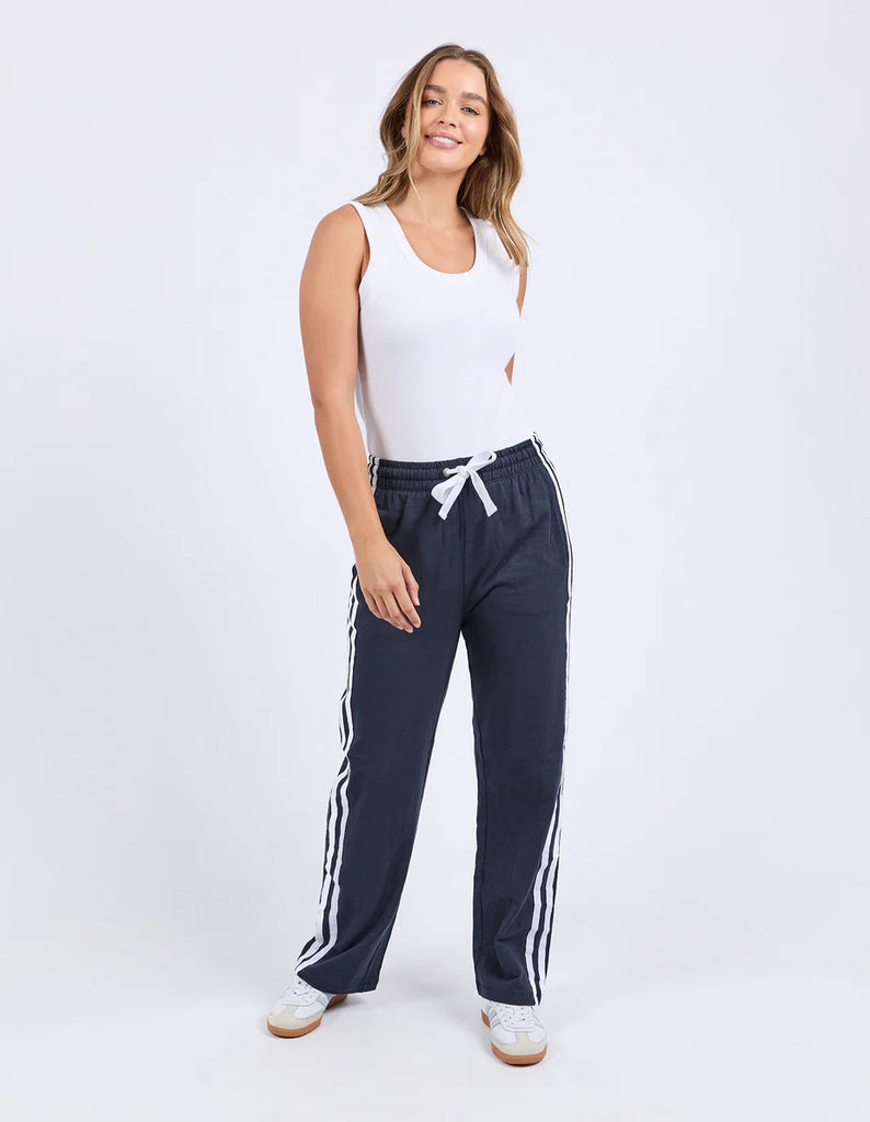 Power Pant - Navy-Foxwood-Power through your day in the new Power Pants from LeisureFit. Featuring on-trend side taping, a wide elastic waist with drawcord and pockets, these 100% lightweight cotton pants truly elevate your casual style this season. Elastic waist with drawcord Side taping detail Relaxed fit 100% Cotton Model is wearing a size 10-Pash + Evolve