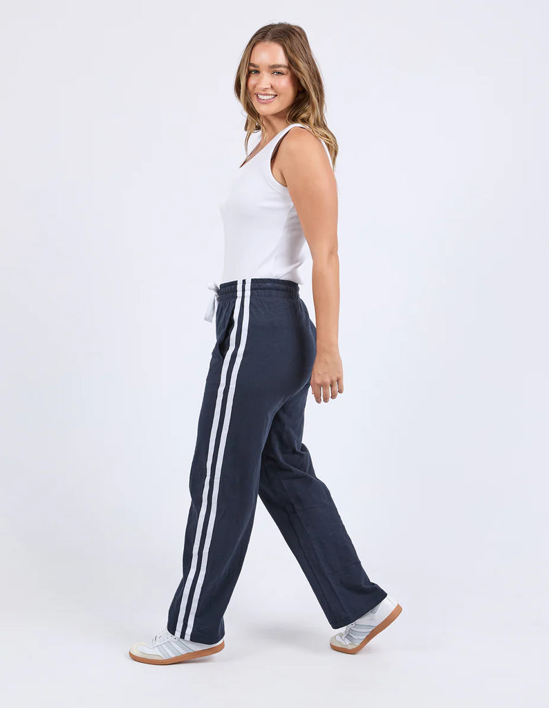 Power Pant - Navy-Foxwood-Power through your day in the new Power Pants from LeisureFit. Featuring on-trend side taping, a wide elastic waist with drawcord and pockets, these 100% lightweight cotton pants truly elevate your casual style this season. Elastic waist with drawcord Side taping detail Relaxed fit 100% Cotton Model is wearing a size 10-Pash + Evolve