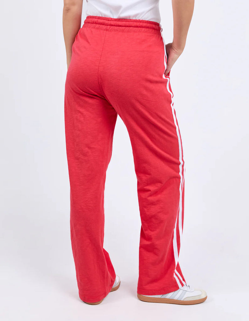 Power Pant - Red-Foxwood-Power through your day in the new Power Pants from LeisureFit. Featuring on-trend side taping, a wide elastic waist with drawcord and pockets, these 100% lightweight cotton pants truly elevate your casual style this season. Elastic waist with drawcord Side taping detail Relaxed fit 100% Cotton Model is wearing a size 10-Pash + Evolve