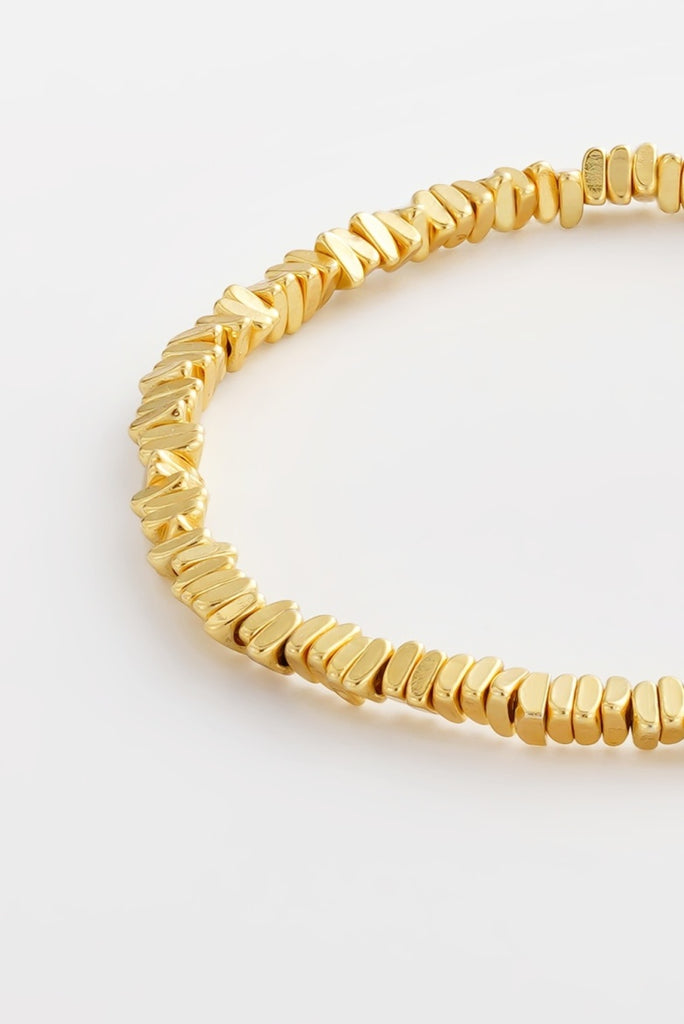Remi bracelet - gold-Zafino-A bold gold-tone bracelet featuring sculptural, high-polish links for a modern statement look. Striking yet versatile, it’s perfect worn solo or stacked for added impact. *18K Gold Plated Solid Brass Base *Water proof: Can be worn in the ocean or pool-Pash + Evolve