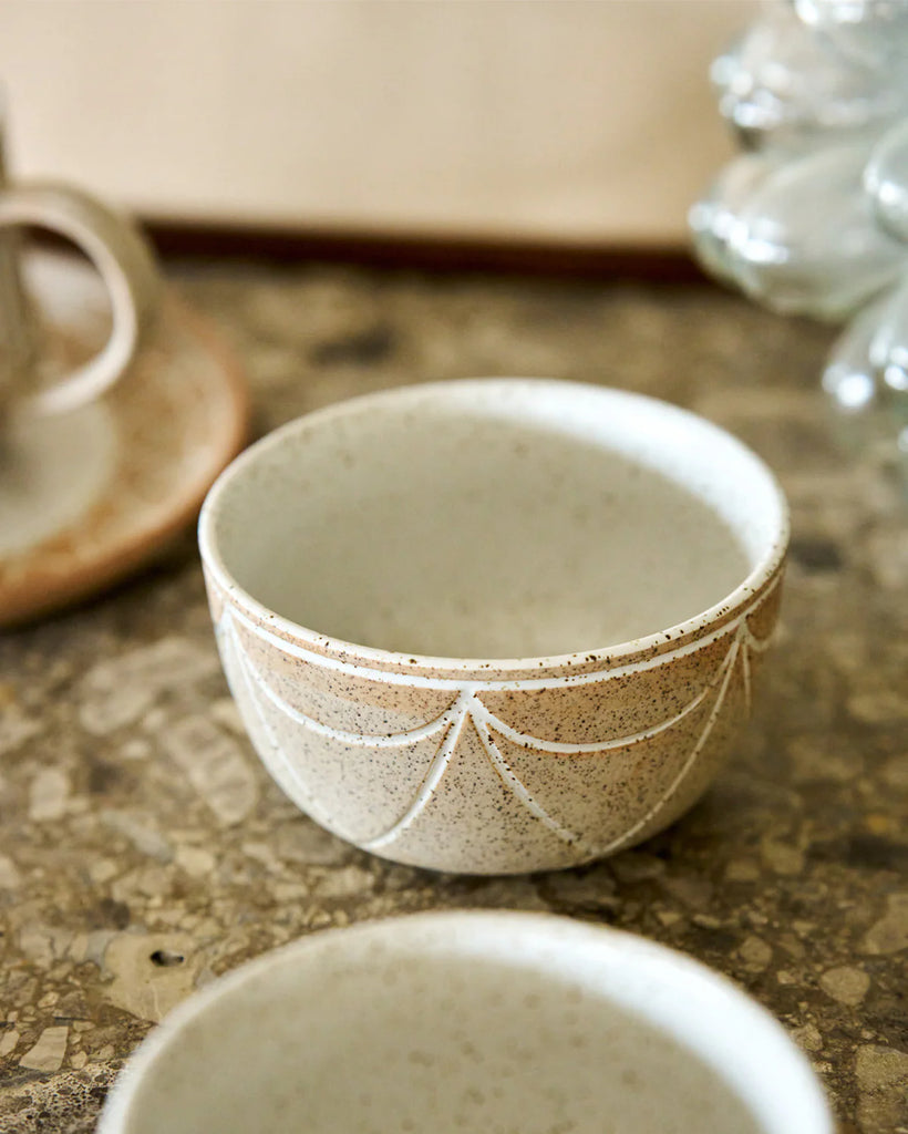 S/3 Condiment Bowls - natural-Robert gordon-Natural Entertainer is designed for effortless hosting, with pieces that feel as grounding as they are beautiful. Made from unglazed speckled clay, each form is etched with subtle detail. The range is raw, tactile, and quietly refined. Set of 3 bowls Made from high fired stoneware Microwave & Dishwasher safe Earthy clay body with light organic glaze 11 x 6.5cm-Pash + Evolve