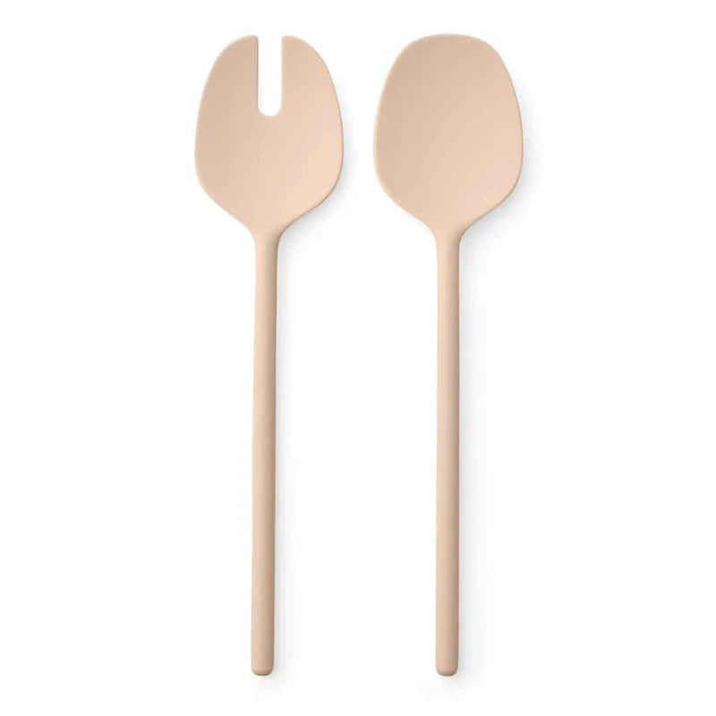 Salad set - biscotti-STYLEWARE-Clean lines, well-balanced, and designed to bring a sprinkle of style to every bowl this well-dressed couple is more low-key than they look — as in, down for anything including the dishwasher. LENGTH: 27cm WIDTH: 5cm-Pash + Evolve