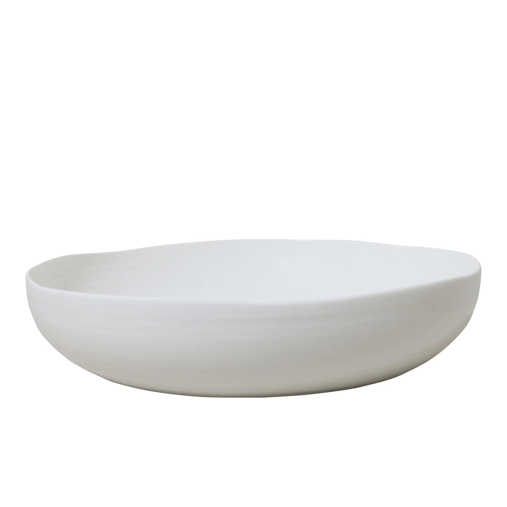 Shallow serving bowl - at home-Robert gordon-Designed on the wheel by our talented in-house thrower, the Robert Gordon At Home Collection is designed to be loved and enjoyed every day. Each piece embraces our love of clay with undulating rims and hand thrown turn lines. Made from New Bone China Microwave & Dishwasher Safe 1 x 24cm Shallow Serving Bowl-Pash + Evolve