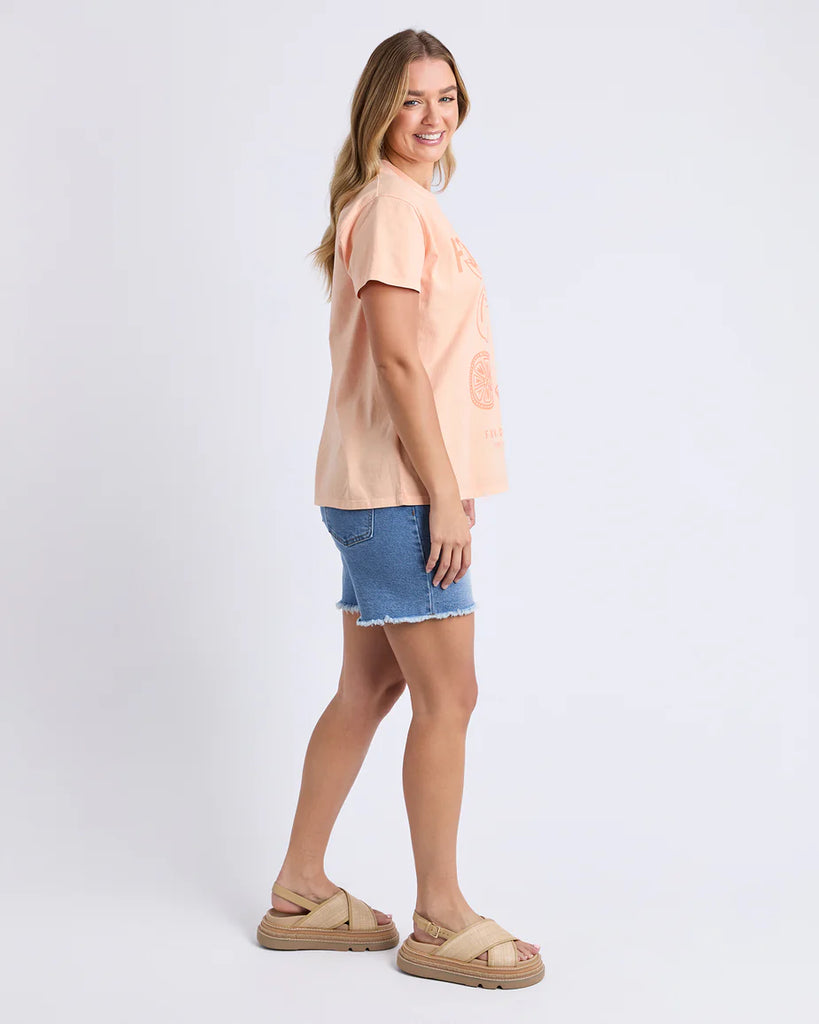 Sicily Tee - Peach-Foxwood-Pash + Evolve