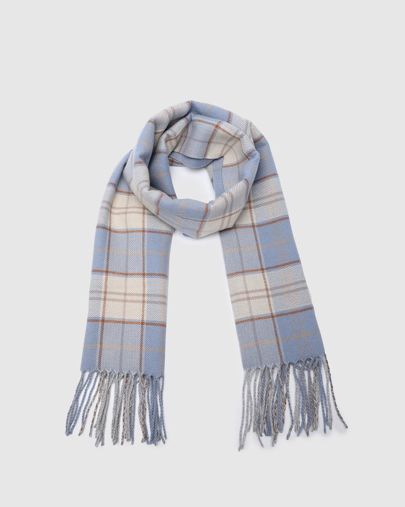 Somerset Scarf - Chambray-Louenhide-The Somerset Chambray Scarf lends a touch of quiet luxury to your winter wardrobe. Crafted as a versatile warm scarf, she offers a soft, inviting feel that keeps you comfortable on crisp days. Whether styled loosely or wrapped for extra warmth, Somerset elevates any cold weather look with ease and sophistication. *100% Polyester *L180 x W67.5cm-Pash + Evolve