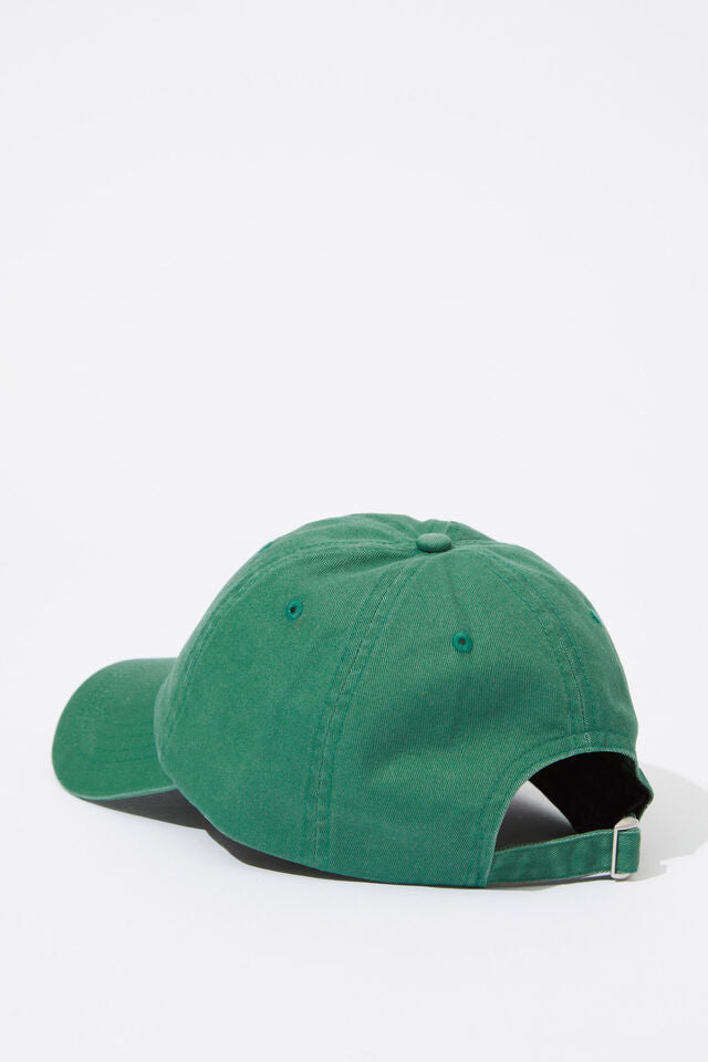 pip everday cap - heritage green-Ceres Life-Made with 50% pre-consumer recycled cotton Classic 6 panel style Adjustable back strap -Antique Silver metal fastening Wine/Choc Check color way is 100% organic cotton-Pash + Evolve