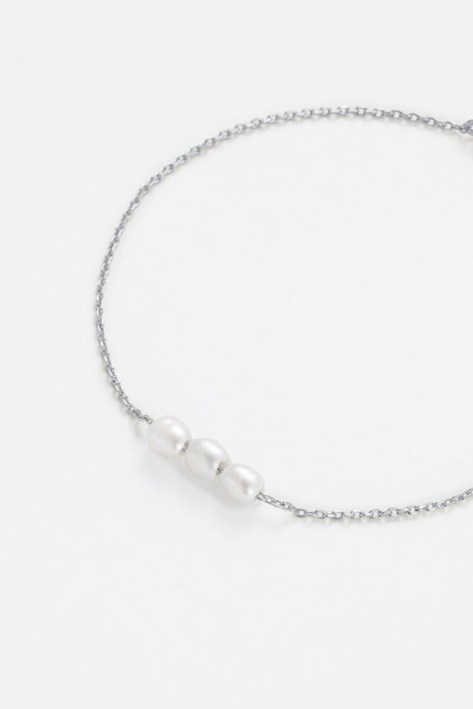 Mini pearl bracelet - silver