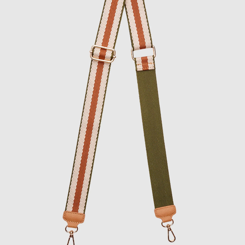 Daisy Guitar Strap- CAMEL-Louenhide-Guitar Strap-The Louenhide Daisy Guitar Strap Camel is a sporty, yet classic accessory that will never go out of style. This simplicity of the stripe design makes this guitar strap versatile, adding a level of effortless style with the textured webbing finish. Embellished with beautiful light gold hardware and made to be adjusted to your desired length, this strap is a must have to mix and match.-Pash + Evolve