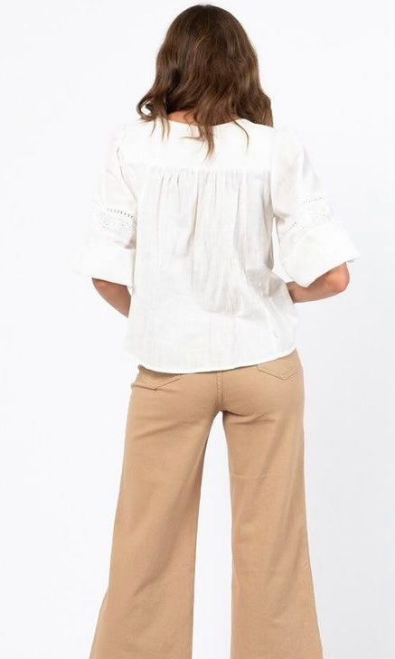 Madi Pant - Natural-Pash + Evolve-Bottoms-Oh these are so good! These are super high-waisted with in-seam pockets at the front and normal pockets at the rear. Featuring a wider-legged fit, these are incredibly stretchy and comfortable, in a mid-weight denim. Sizing: Generous - go down one these are super stretchy!-Pash + Evolve