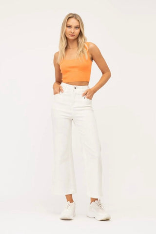 Sunlight And Shadow High-Waisted Silk Wide Leg Pant - Burnt Rose