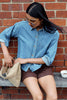 Elle Essential Shirt - Vintage Blue