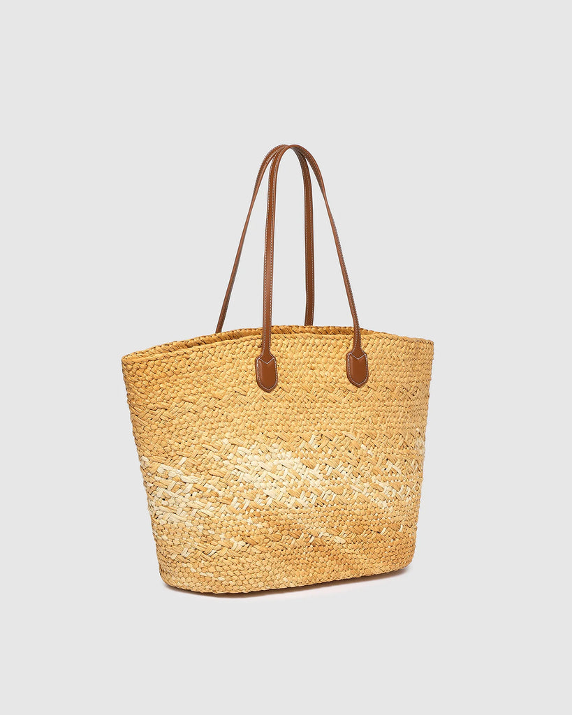 Ava Basket Tote - Natural Raffia