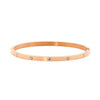 4mm wide bangle with CZ - rose gold-Ellani-Stainless steel rose gold IP plating Hinged 4mm bangle with WH CZ comes packaged in gorgeous Ellani packaging-Pash + Evolve