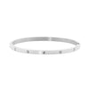 4mm wide bangle with CZ - silver-Ellani-Stainless steel hinged 4mm wide bangle with WH CZ Comes packaged in gorgeous Ellani packaging-Pash + Evolve