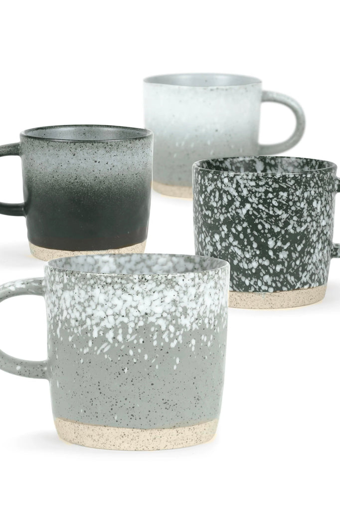 4pk mixed mugs - strata grey-Robert gordon-Set of four, individually hand glazed stoneware mugs. Perfectly suited for your home. Made from stoneware Microwave and dishwasher safe Mixed Set of 4 370ml Capacity Designed in Australia, Made in China-Pash + Evolve