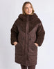 Annabella Longline Anorak - Coffee Bean