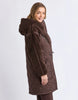 Annabella Longline Anorak - Coffee Bean