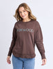Simplified Metallic Crew - Coffee/Light Blue