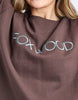 Simplified Metallic Crew - Coffee/Light Blue