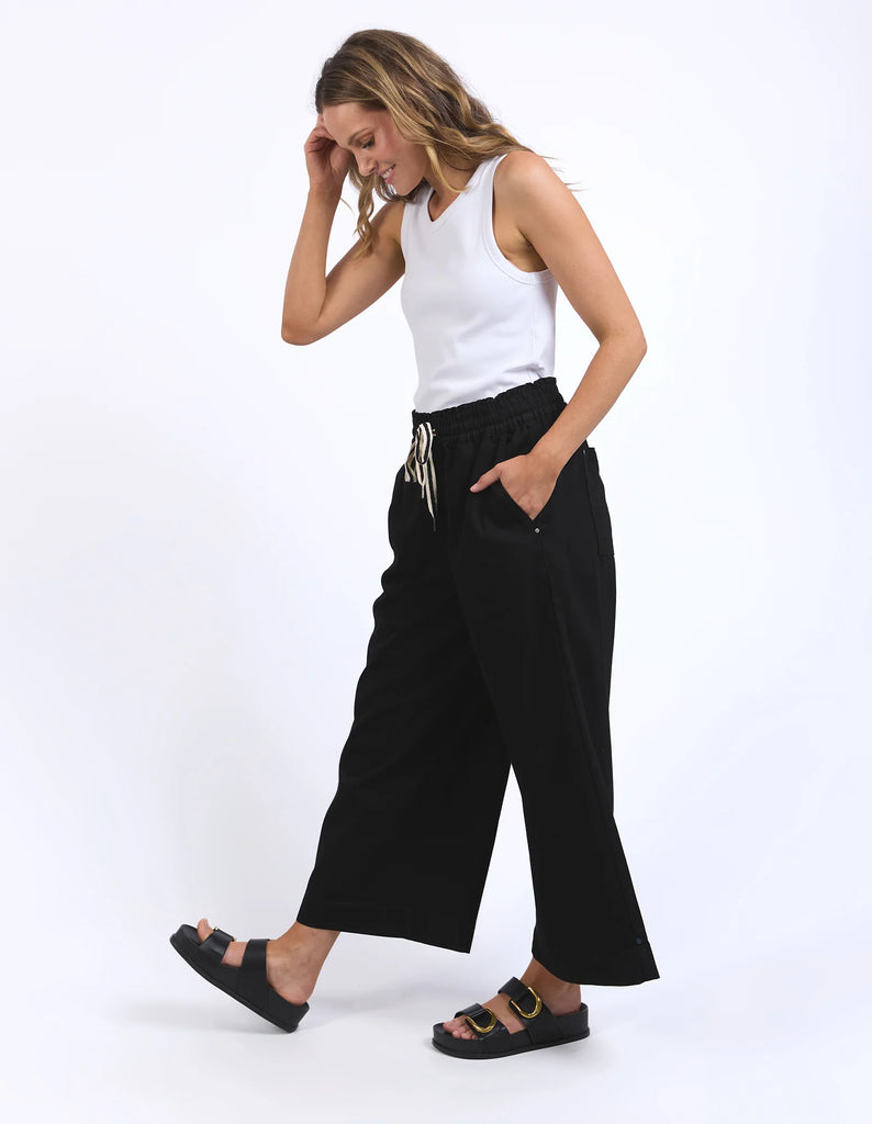 Greta Wide Leg Pant - Black