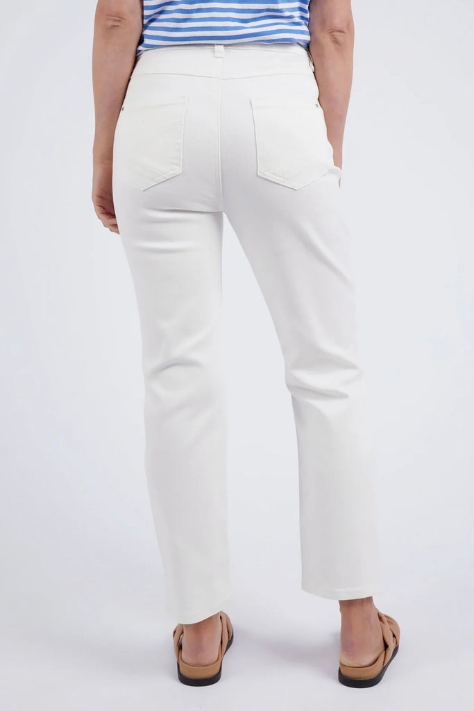 Ada Jean - Vintage White-Elm-The Ada Jean is great all rounder. Made from a stretch denim it has a high rise, straight leg and grazes the ankle. This jean looks great with everything….casual or dressy. Stretch Denim Cropped Length Mid Rise Designed in Australia-Pash + Evolve