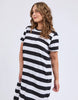 Adira Dress - Stripe Black-Elm-Meet your new favourite – the Adira Dress. It features yarn dye stripe, flattering panels with side seam pockets, and midi length. Style it your way for an effortless look that works for any day of the week. Yarn dye stripe Flattering panels with side seam pockets Midi length 100% Cotton Model is wearing a size 10-Pash + Evolve