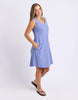 Alba dress - cornflower blue-Foxwood-Nothing says easy dressing quite like the Alba Dress. Featuring a relaxed silhouette, flattering V neckline and a keyhole button closure, it's made for coffee runs, coastal walks and afternoons spent outdoors. Vee neckline Vertical printed stripe Side pockets 55% Linen, 45% Viscose Our model is 176cm and wears Size 10-Pash + Evolve