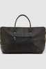Alexis travel bag - black stripe-Louenhide-The Louenhide Alexis Black Weekender Travel Bag with Stripe Strap is a perfect carryall for overnight or weekend adventures! Feel luxe and invest in a quality, soft, and easy clean vegan leather Louenhide travel bag. This new design is a sporty twist on a Louenhide best seller, now featuring a fun statement stripe webbing extension strap. Wide opening and spacious, this weekender is just the right size to fit your travel essentials. Carry the bag effortlessly by th