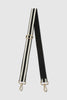 Alexis travel bag - black stripe-Louenhide-The Louenhide Alexis Black Weekender Travel Bag with Stripe Strap is a perfect carryall for overnight or weekend adventures! Feel luxe and invest in a quality, soft, and easy clean vegan leather Louenhide travel bag. This new design is a sporty twist on a Louenhide best seller, now featuring a fun statement stripe webbing extension strap. Wide opening and spacious, this weekender is just the right size to fit your travel essentials. Carry the bag effortlessly by th