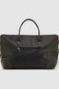 Alexis travel bag - black stripe-Pash + Evolve-The Louenhide Alexis Black Weekender Travel Bag with Stripe Strap is a perfect carryall for overnight or weekend adventures! Feel luxe and invest in a quality, soft, and easy clean vegan leather Louenhide travel bag. This new design is a sporty twist on a Louenhide best seller, now featuring a fun statement stripe webbing extension strap. Wide opening and spacious, this weekender is just the right size to fit your travel essentials. Carry the bag effortlessly b